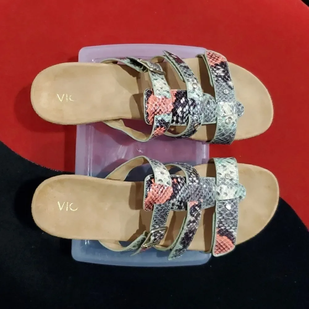 Vionic Colorful Snake Pattern Wedges - Picture 3 of 15